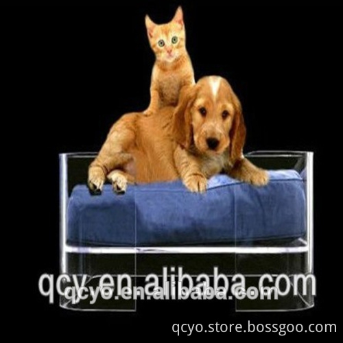 white acrylic pet dog beds with removable cushion QCY-ABD-33